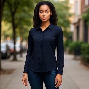 Banana Republic Dark Blue Button Down Shirt